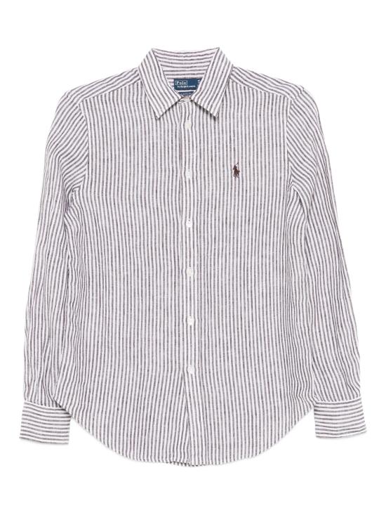 26SS 폴로 랄프로렌 셔츠 211A96158 007 1936 DARK BROWN WHITE