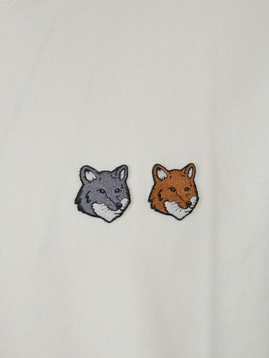 26SS 메종키츠네 더블 폭스 헤드 컴포트 티셔츠 OM011CFKJ7025 P702 LATTE - MAISON KITSUNE