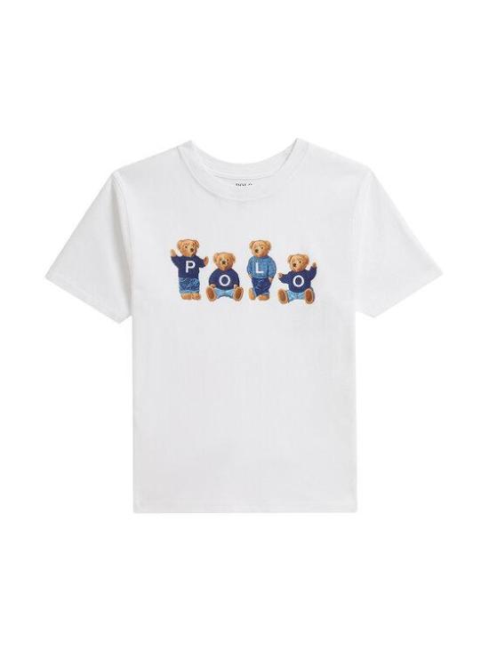 26SS [키즈] 랄프 로렌 티셔츠 313A11851001 100 WHITE