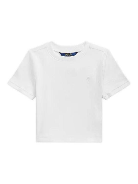26SS [키즈] 랄프 로렌 티셔츠 313A96144001 100 WHITE