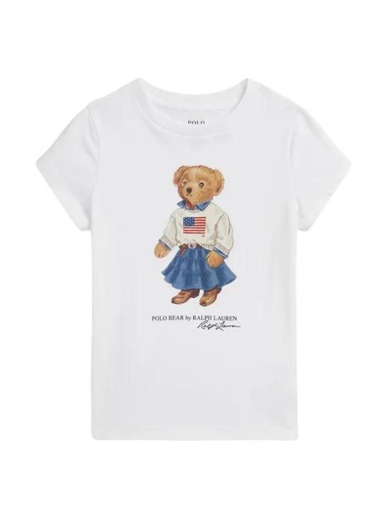 26SS [키즈] 랄프 로렌 티셔츠 312A98403001 100 WHITE