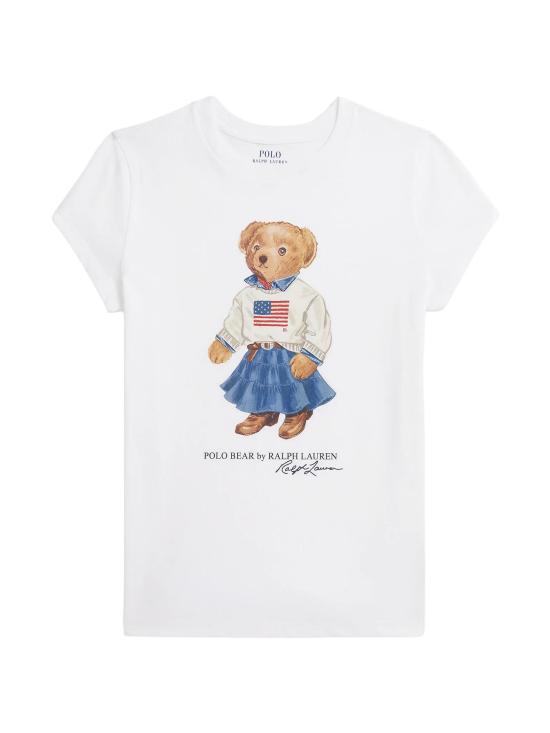 26SS [키즈] 랄프 로렌 티셔츠 313A98403001 100 WHITE