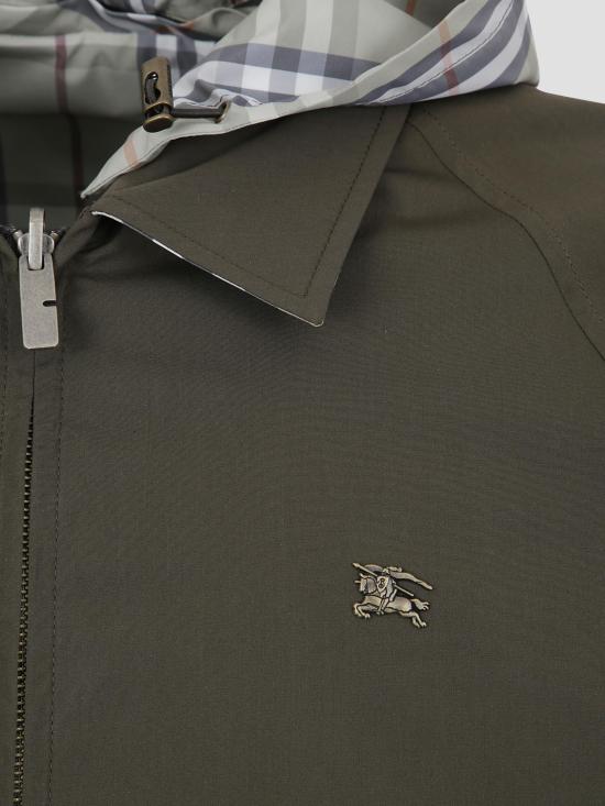 26SS 버버리 리버시블 체크 코튼 자켓 8116067 A9743 MARSH GREEN - BURBERRY