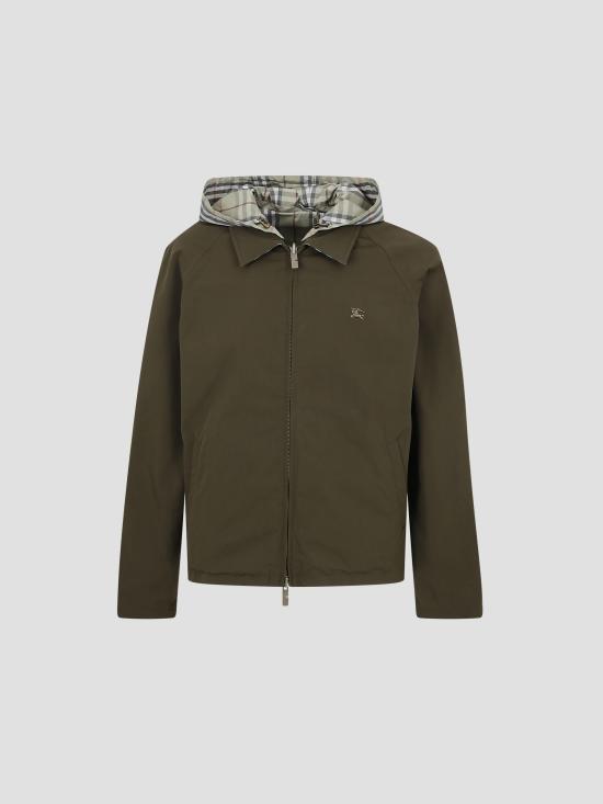 26SS 버버리 리버시블 체크 코튼 자켓 8116067 A9743 MARSH GREEN