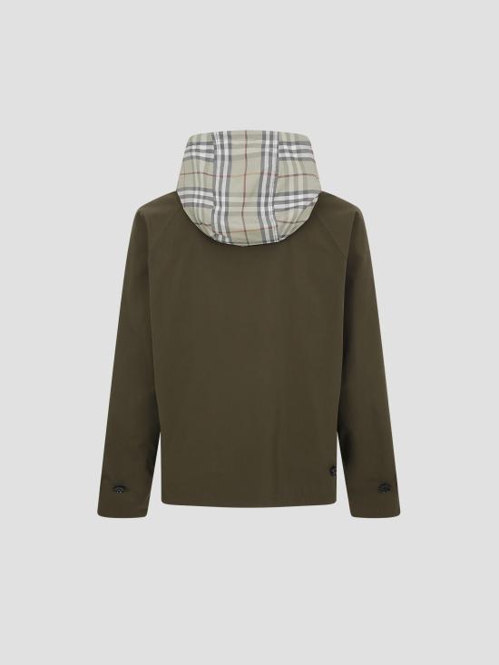 26SS 버버리 리버시블 체크 코튼 자켓 8116067 A9743 MARSH GREEN - BURBERRY