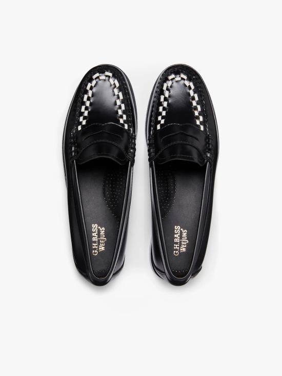 26SS 지에이치 바스앤코 로퍼 BA41010F 00X BLACK LTHR MONO - G.H. BASS & CO.