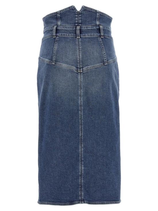 26SS 엘리자베타프랜치 데님 스커트 GJ41I61E2 139 BLUE VINTAGE - ELISABETTA FRANCHI