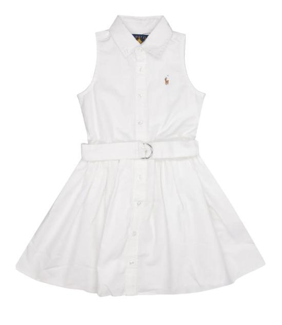 26SS [키즈] 랄프 로렌 원피스 312934188001 100 WHITE