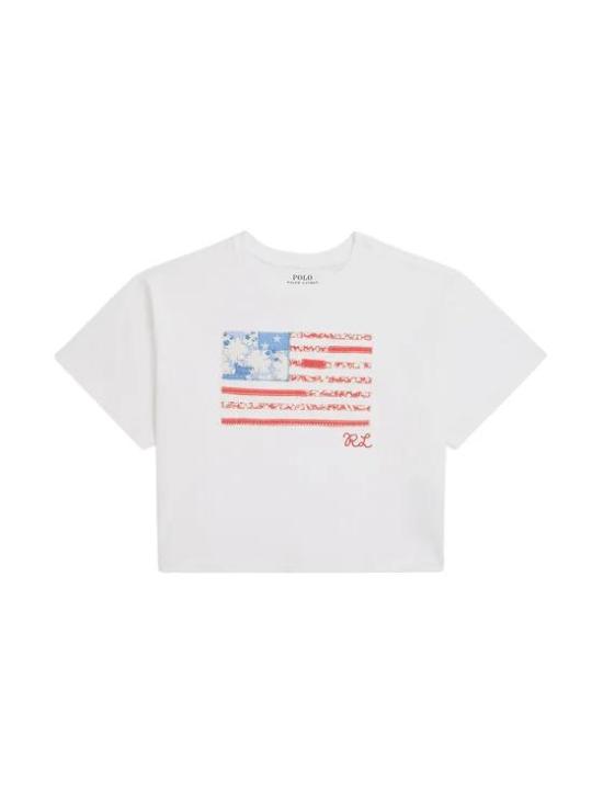 26SS [키즈] 랄프 로렌 티셔츠 313A11751001 100 WHITE