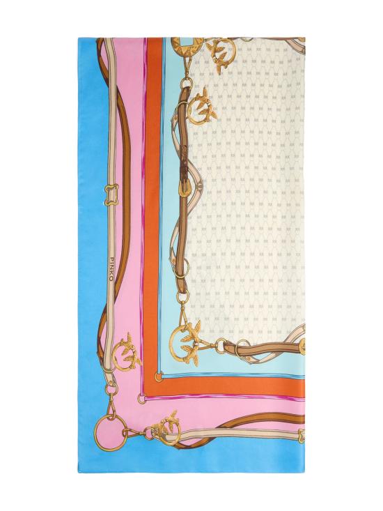 26SS 핑코 머플러/스카프 106656 A39NEN0 MULT AZZURRO ROSA