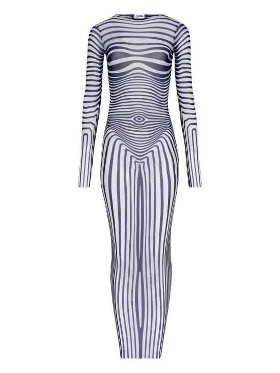 26SS 장 폴 고티에 미디 원피스 26 01 W DR132 M019P0359 Ecru navy