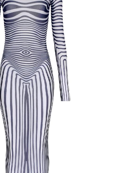 26SS 장 폴 고티에 미디 원피스 26 01 W DR132 M019P0359 Ecru navy - JEAN PAUL GAULTIER