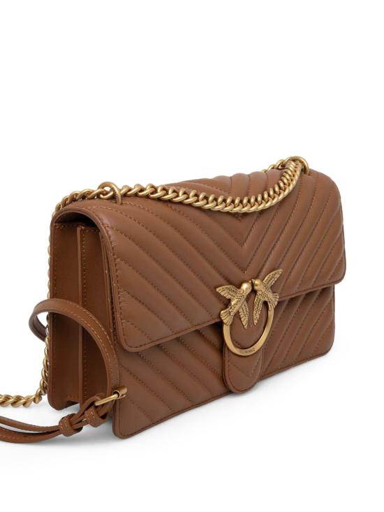 26SS 핑코 숄더백 100941 A0GKL17Q MARRONE LEONE ANTIQUE GOLD - PINKO