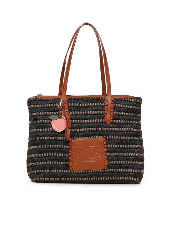 26SS 브이73 토트백 73BS9M801 CASSIENERO CUOIO Black tan