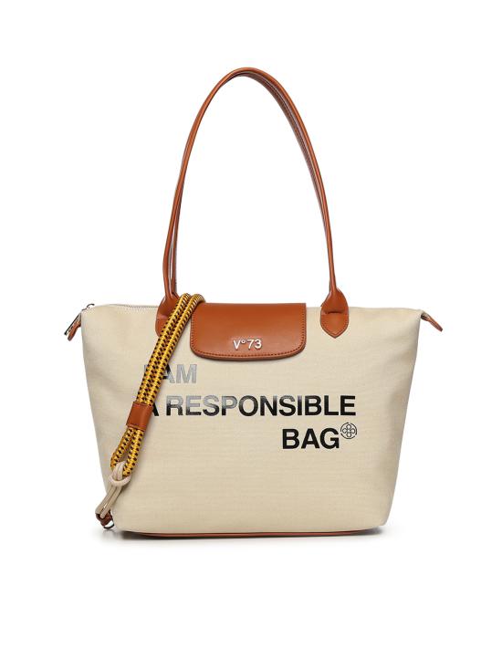 26SS 브이73 토트백 73BS9N001 RESPONSIBLEOFF WHITE CUOIO OFF WHITE TAN