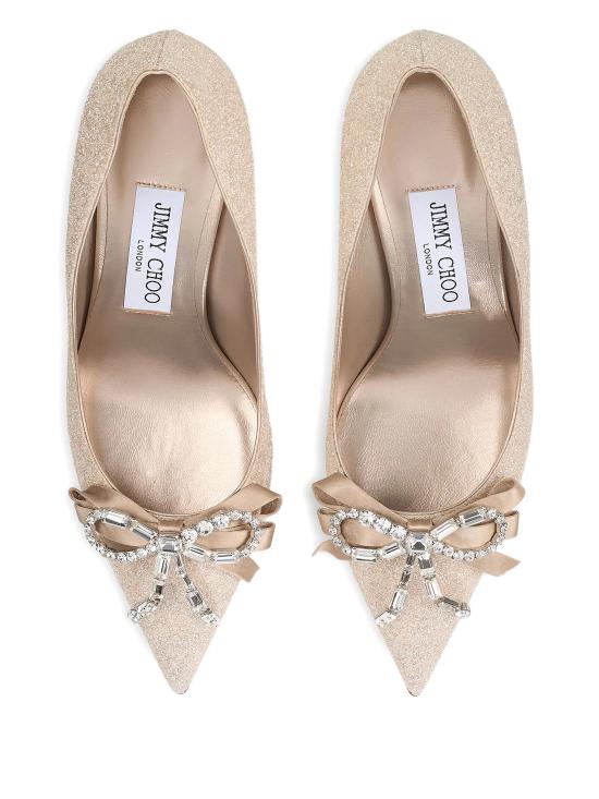 26SS 지미추 힐/펌프스 AURIA70 HGQLIGHT SOFT GOLD CRYSTAL - JIMMY CHOO