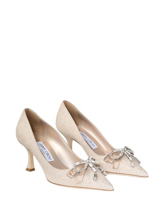 26SS 지미추 힐/펌프스 AURIA70 HGQLIGHT SOFT GOLD CRYSTAL - JIMMY CHOO
