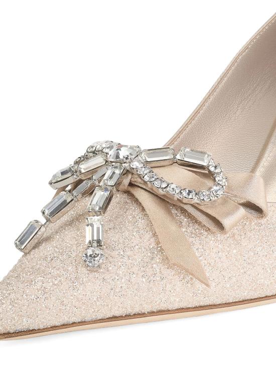 26SS 지미추 힐/펌프스 AURIA70 HGQLIGHT SOFT GOLD CRYSTAL - JIMMY CHOO