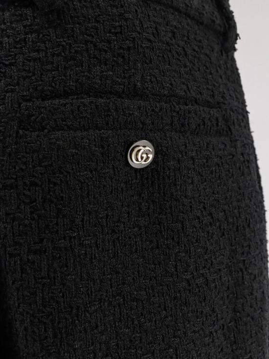 25FW 구찌 울 부클레 팬츠 837421Z7ATM1000 Black - GUCCI