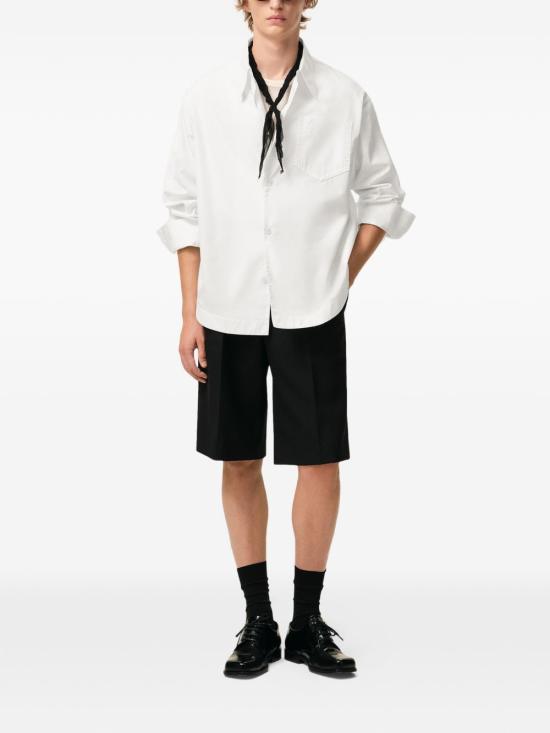 26SS 아미 긴팔 셔츠 USH808CO0063 100 White - AMI