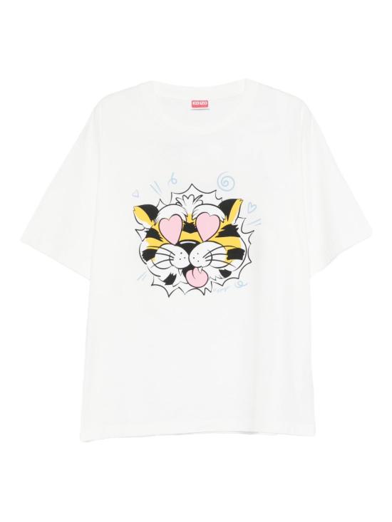 26SS 겐조 반팔 티셔츠 FG55TS4034SG 02 Blanc casse