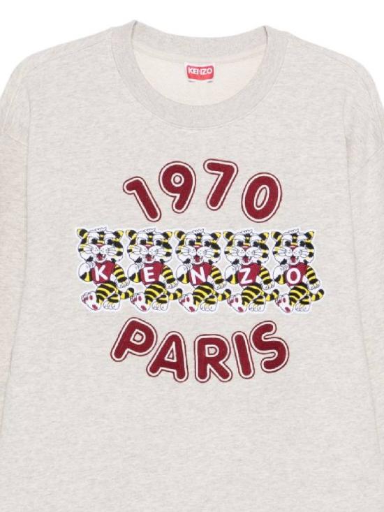 26SS 겐조 긴팔 티셔츠 FG55SW2064MJ 93 Gris clair - KENZO
