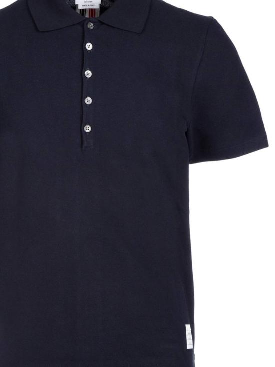 26SS 톰브라운 클래식 피케 스트라이프 릴렉스드 폴로 티셔츠 MJP042A 00050415 Blue - THOM BROWNE