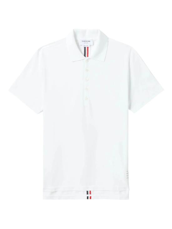 26SS 톰브라운 클래식 피케 스트라이프 릴렉스드 폴로 티셔츠 MJP042A 00050100 White