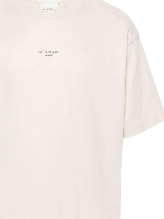 26SS 드롤드무슈 반팔 티셔츠 PERMTS202CO002 Mastic - DROLE DE MONSIEUR