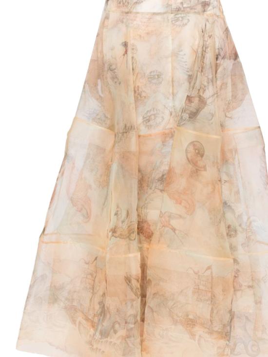 26SS 짐머만 미디 스커트 7145SC261 OCEAN ATLAS - ZIMMERMANN