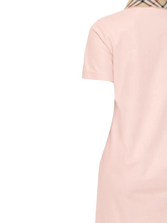 26SS 버버리 체크 칼라 코튼 폴로 셔츠 8118956 X POSY PINK - BURBERRY