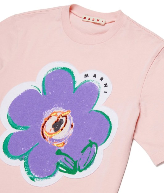 26SS [키즈] 마르니 티셔츠 M01672 M00HZ0M351 - MARNI