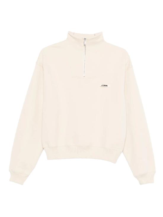 26SS 자크뮈스 그로그랭 지퍼 롤넥 스웨트 셔츠 SSW00210AJ00174 130 Beige