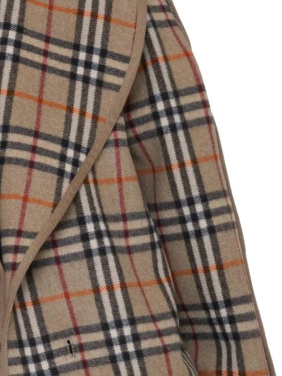 26SS 버버리 크롭 코튼 자켓 체크 워머 8119106 X LICHEN BEIGE - BURBERRY