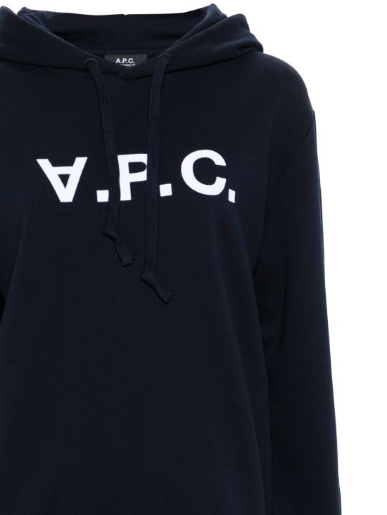26SS 아페쎄 후드 티셔츠 COHBNM27908 TIQ DARK NAVY ECRU - A.P.C.