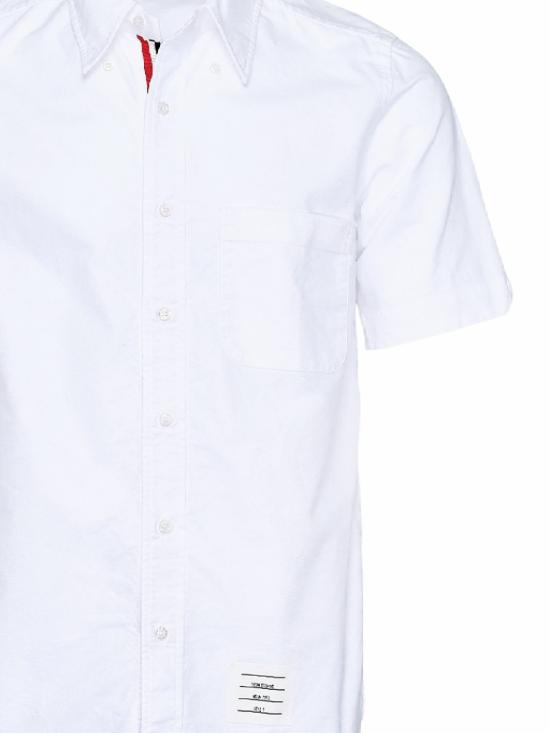 26SS 톰브라운 옥스포드 숏 슬리브 셔츠 MWS239E F0313100 - THOM BROWNE