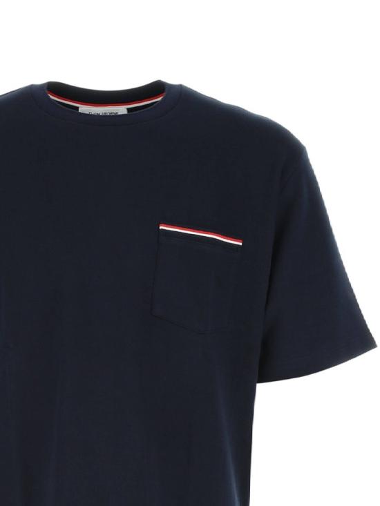 26SS 톰브라운 반팔 티셔츠 MJS183A 07323415 Blue - THOM BROWNE