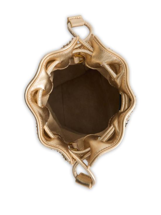 26SS 안야힌드마치 아이즈 크리스탈 드로스트링 파우치 205030 GOLD - ANYA HINDMARCH