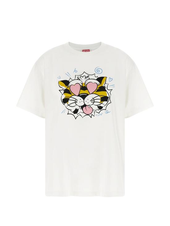 26SS 겐조 반팔 티셔츠 FG52TS3114SG 02 Blanc casse