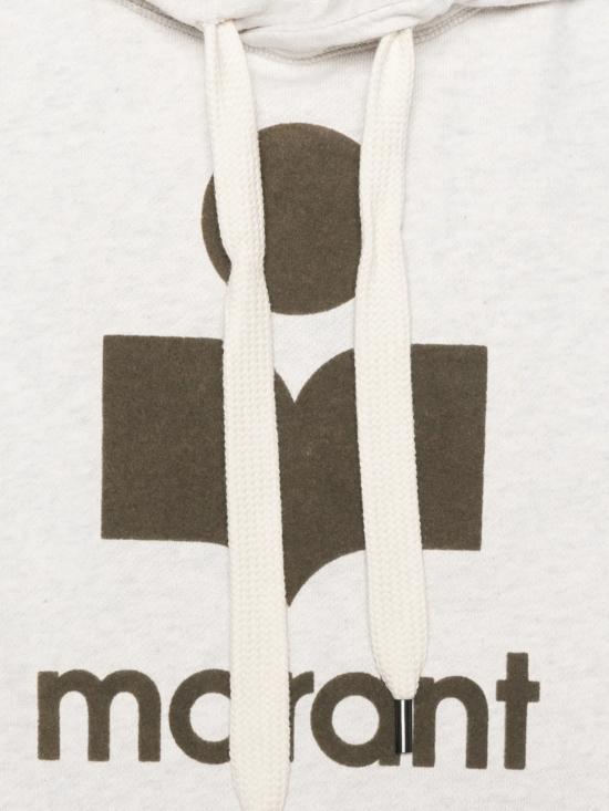 26SS 이자벨마랑 마일리 로고 후드 티셔츠 SW0027HA B1M18HECGY ECRU GREY - ISABEL MARANT