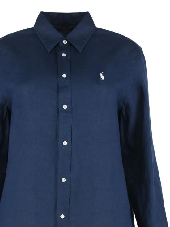 26SS 폴로 랄프로렌 포니 자수 리넨 셔츠 (211970730009) 211970730 519 TIDAL NAVY - POLO RALPH LAUREN