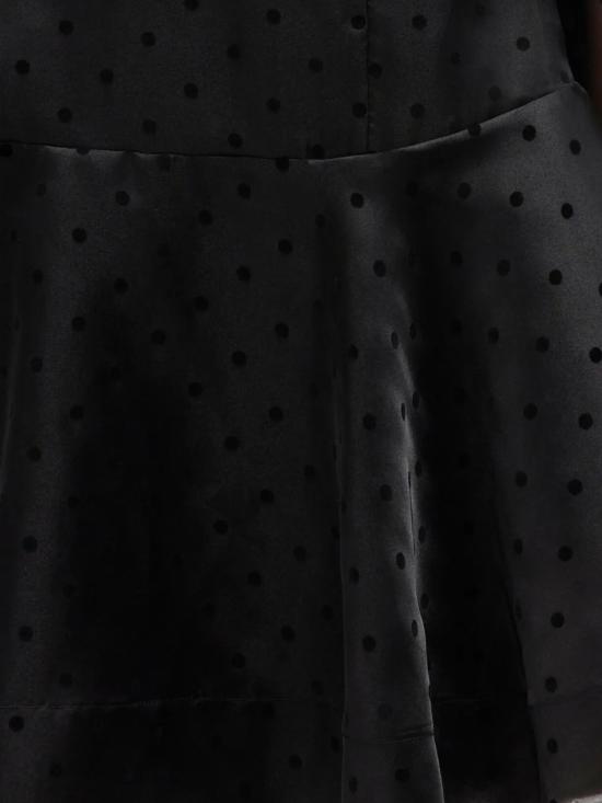 26SS 가니 오간자 서클 칼라 폴카 도트 미니 드레스 A1030179 099 Black - GANNI