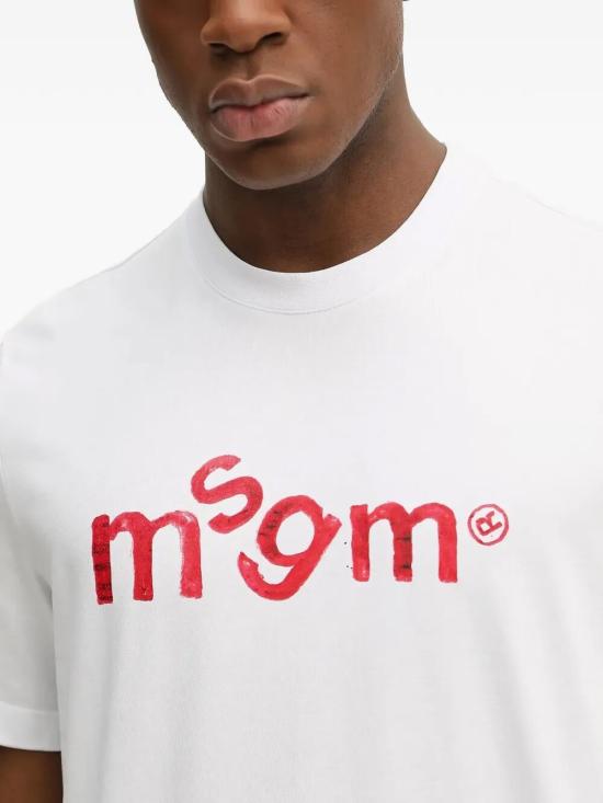 26SS 엠에스지엠 반팔 티셔츠 4040MM117D 267002 01 OPTICAL WHITE - MSGM