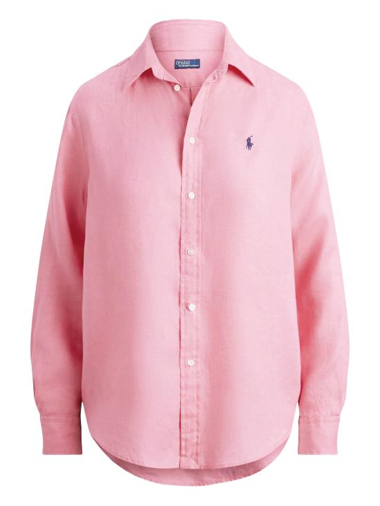 26SS 폴로 랄프로렌 포니 자수 리넨 셔츠 (211970730009) 211970730 514 Caramel pink