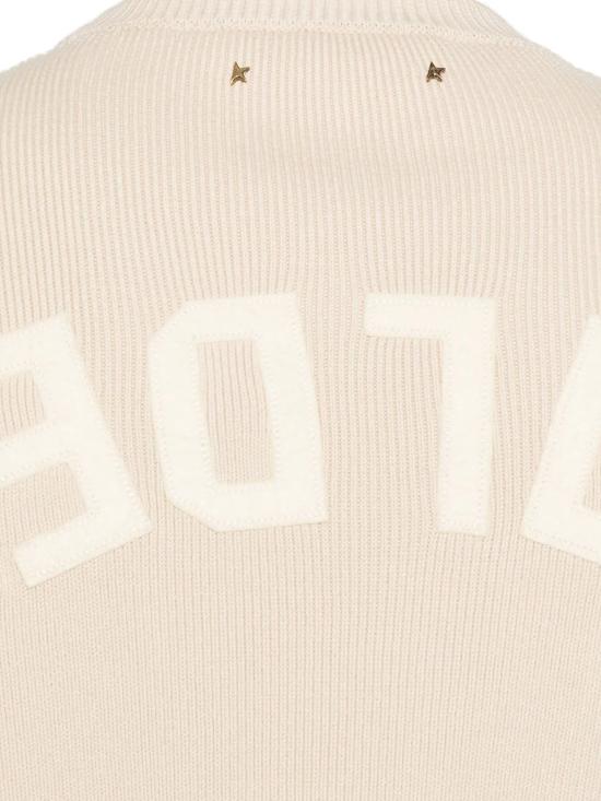 26SS 골든구스 Golden 레터링 밀리터리 크루넥 스웨터 GMP00841 P00197255550 Travertine - GOLDEN GOOSE