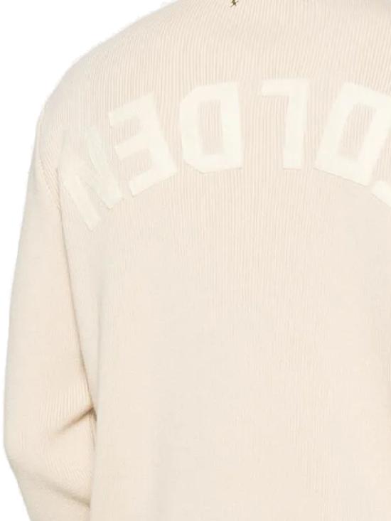 26SS 골든구스 Golden 레터링 밀리터리 크루넥 스웨터 GMP00841 P00197255550 Travertine - GOLDEN GOOSE