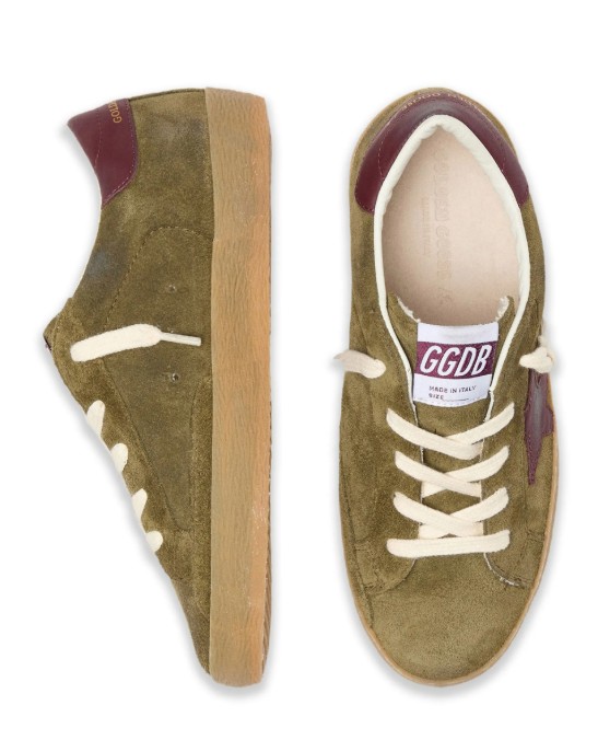 26SS [키즈] 골든구스 스니커즈 GYF01002 F00802935951 Olive green bordeaux - GOLDEN GOOSE