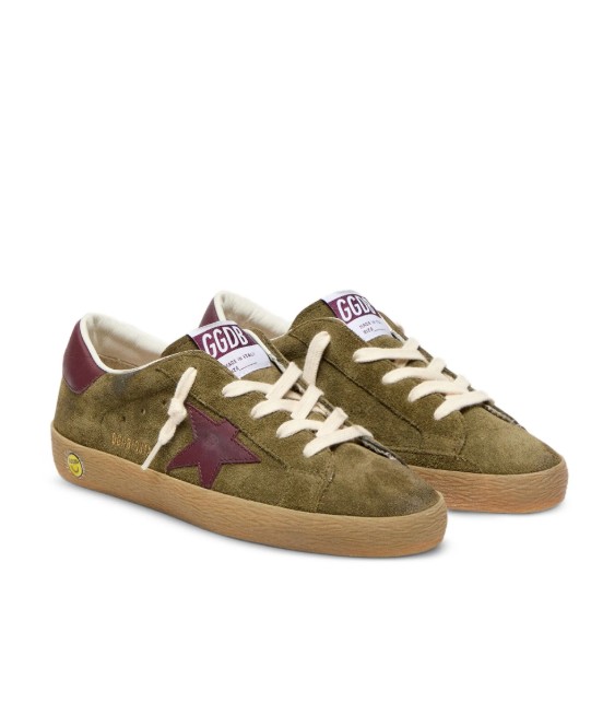 26SS [키즈] 골든구스 스니커즈 GYF01002 F00802935951 Olive green bordeaux - GOLDEN GOOSE