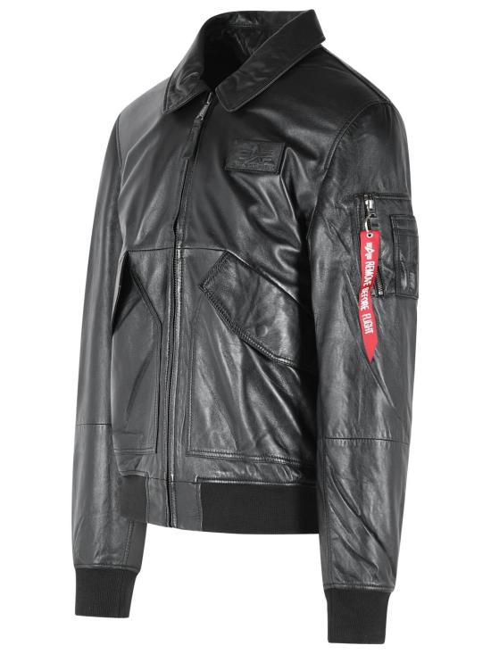 26SS 알파 가죽 자켓 26610603 Black - ALPHA