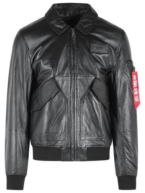 26SS 알파 가죽 자켓 26610603 Black